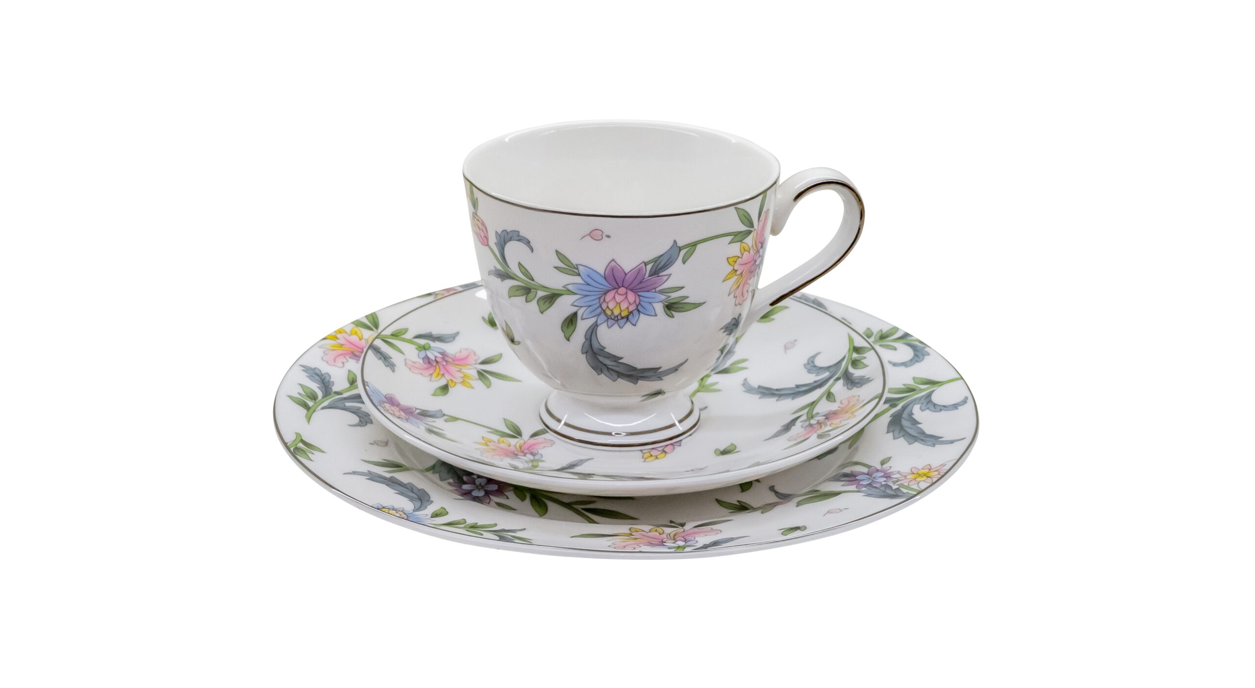 1131 Rossetti Beaumont Floral Tea Cup Set (3 Pieces) - Image 1