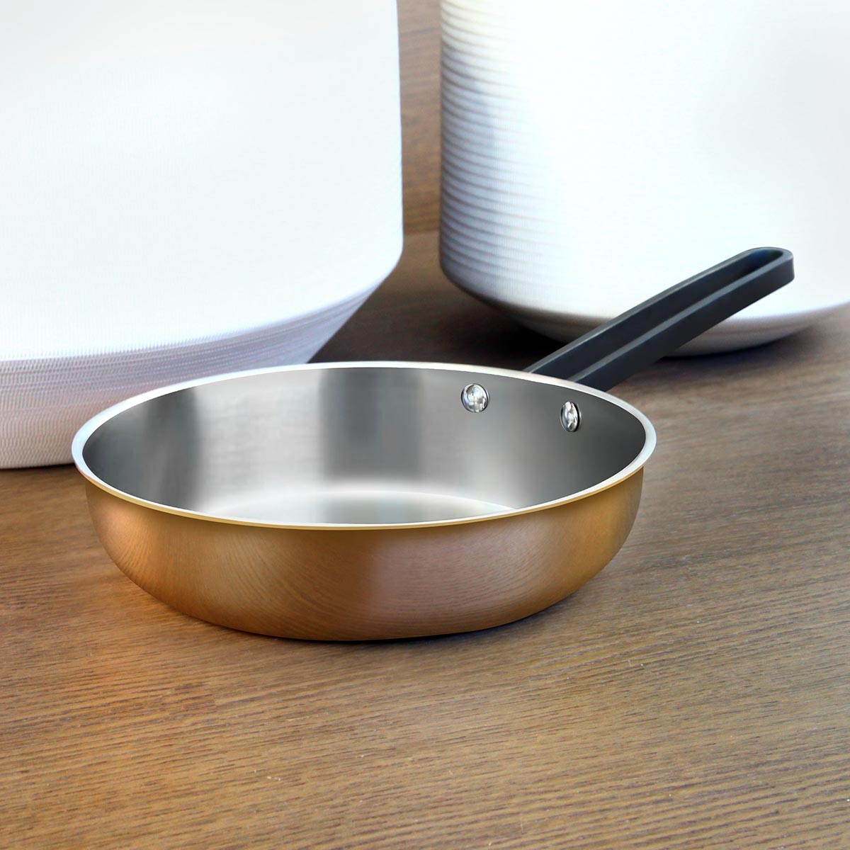 1825 Rossetti Agostini Rose Gold Stainless Steel Frying Pan 20cm - Image 1