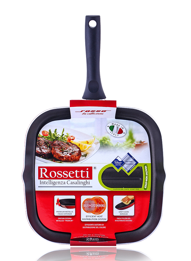 2 - Grillpan 28cm - Art Code 1312 Rossetti Rosso Red Grill Pan 28cm - Image 1