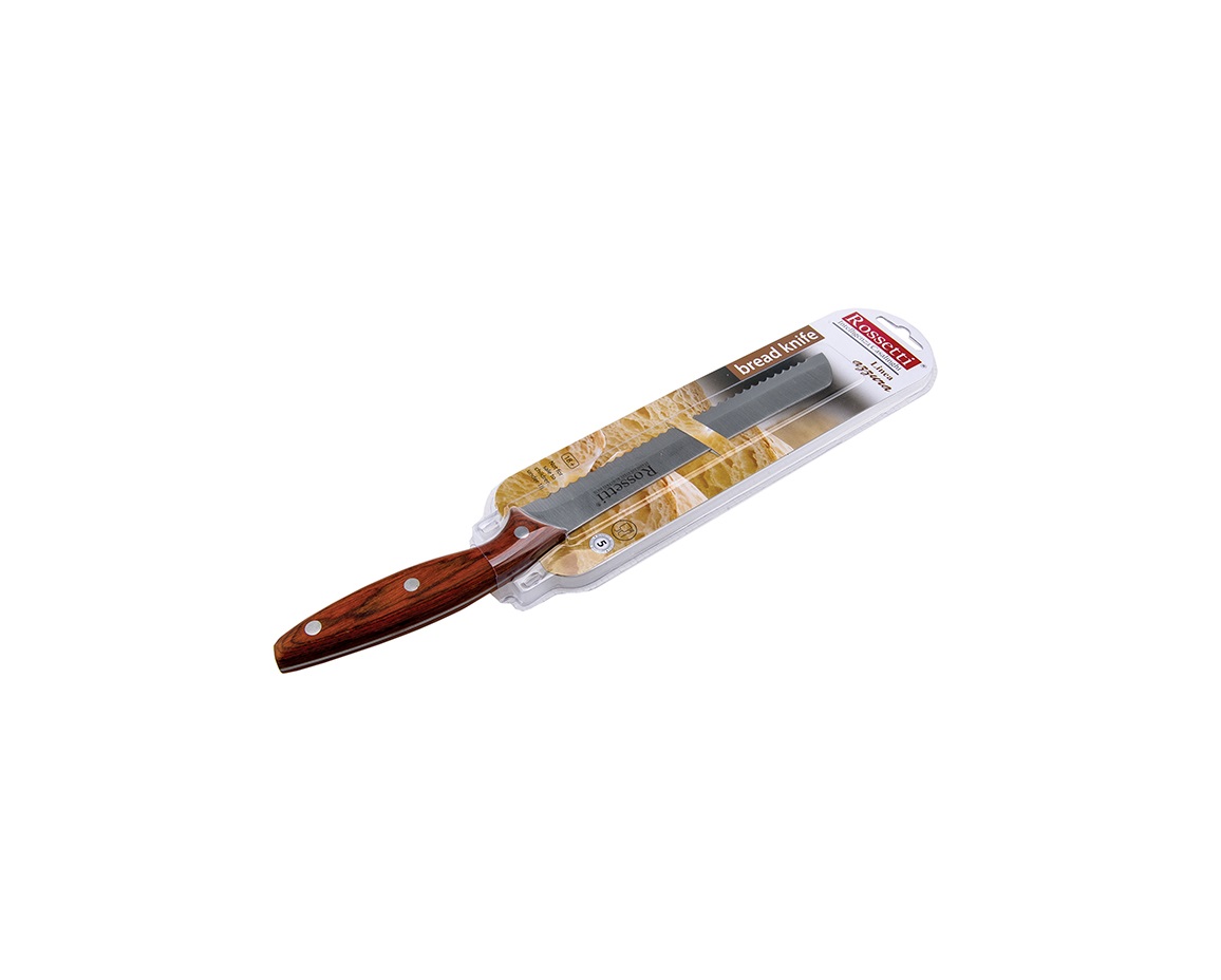 # 2184 - AZZURA - 20cm (8_) Bread Knife - Wood Rossetti Azzura Wood Bread Knife 20cm - Image 1