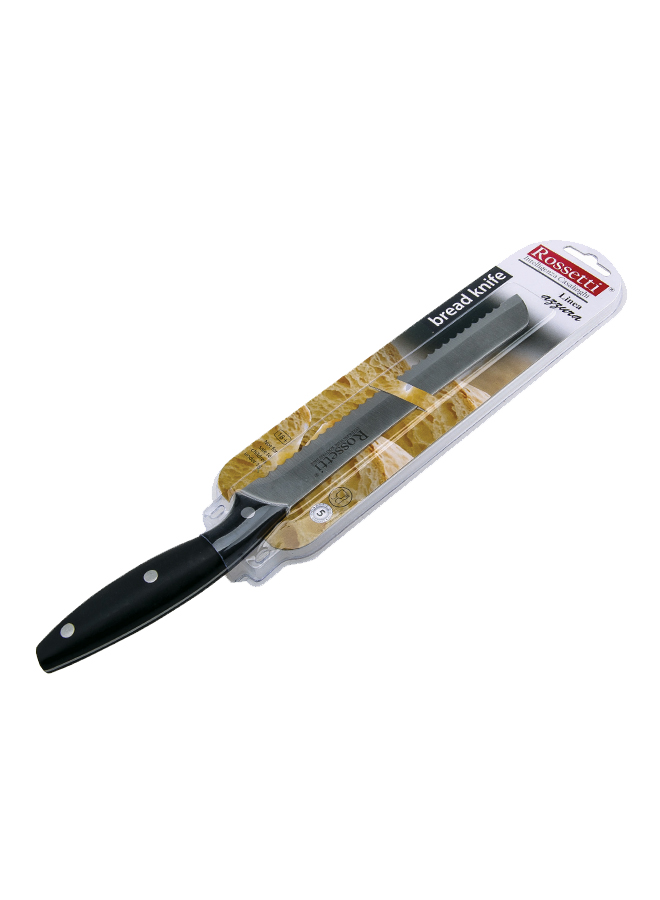# 2191- AZZURA - 20cm (8_) Bread Knife - Black Rossetti Azzura Black Bread Knife 20cm - Image 1