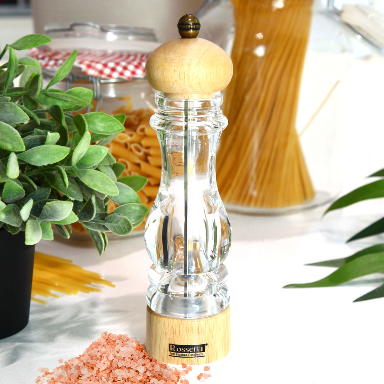 2234 Rossetti Heritage Clear Wooden Salt Grinder Large - Image 1