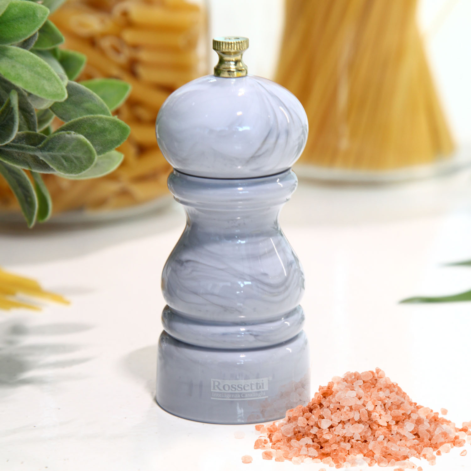 2236 Rossetti Santorini Marble Salt Grinder Small - Image 1