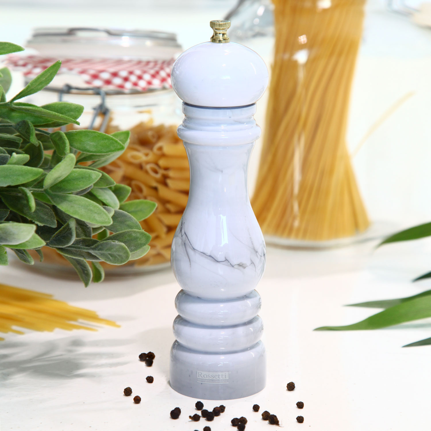 2239 Rossetti Santorini Marble Finish Large Pepper Grinder - Image 1