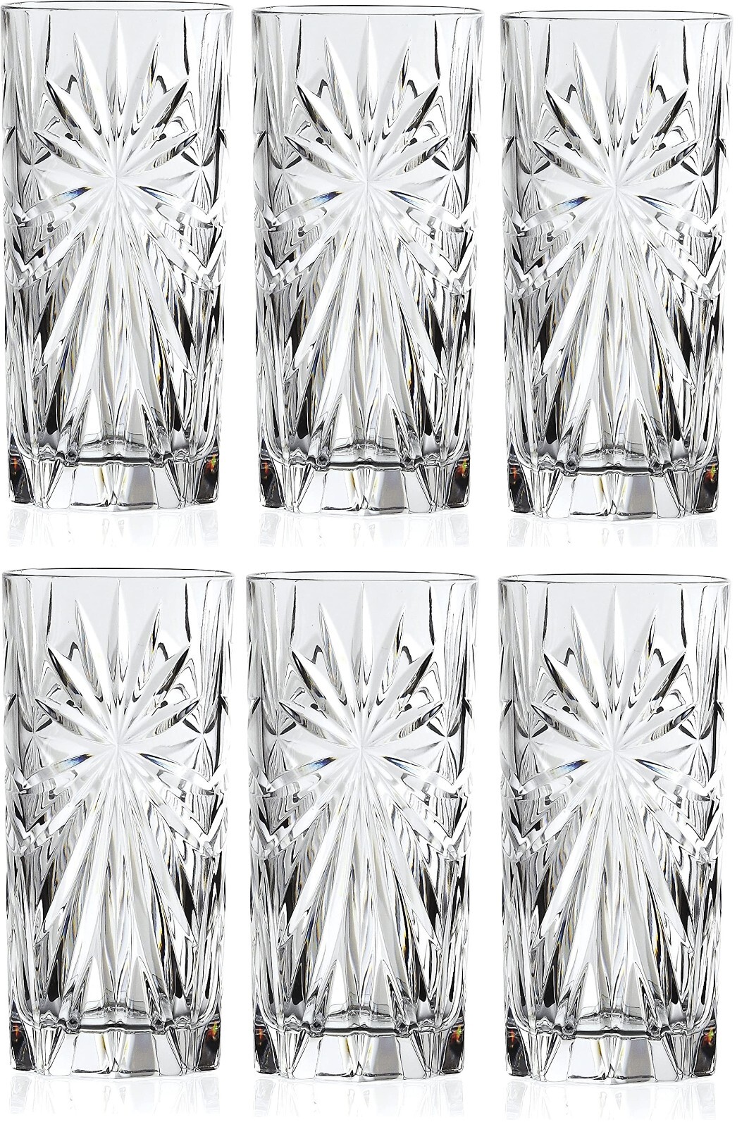 2627702020 RCR Oasis High Ball Glass Tumbler Glasses (6 Piece Glassware Set) 380ml - Image 1