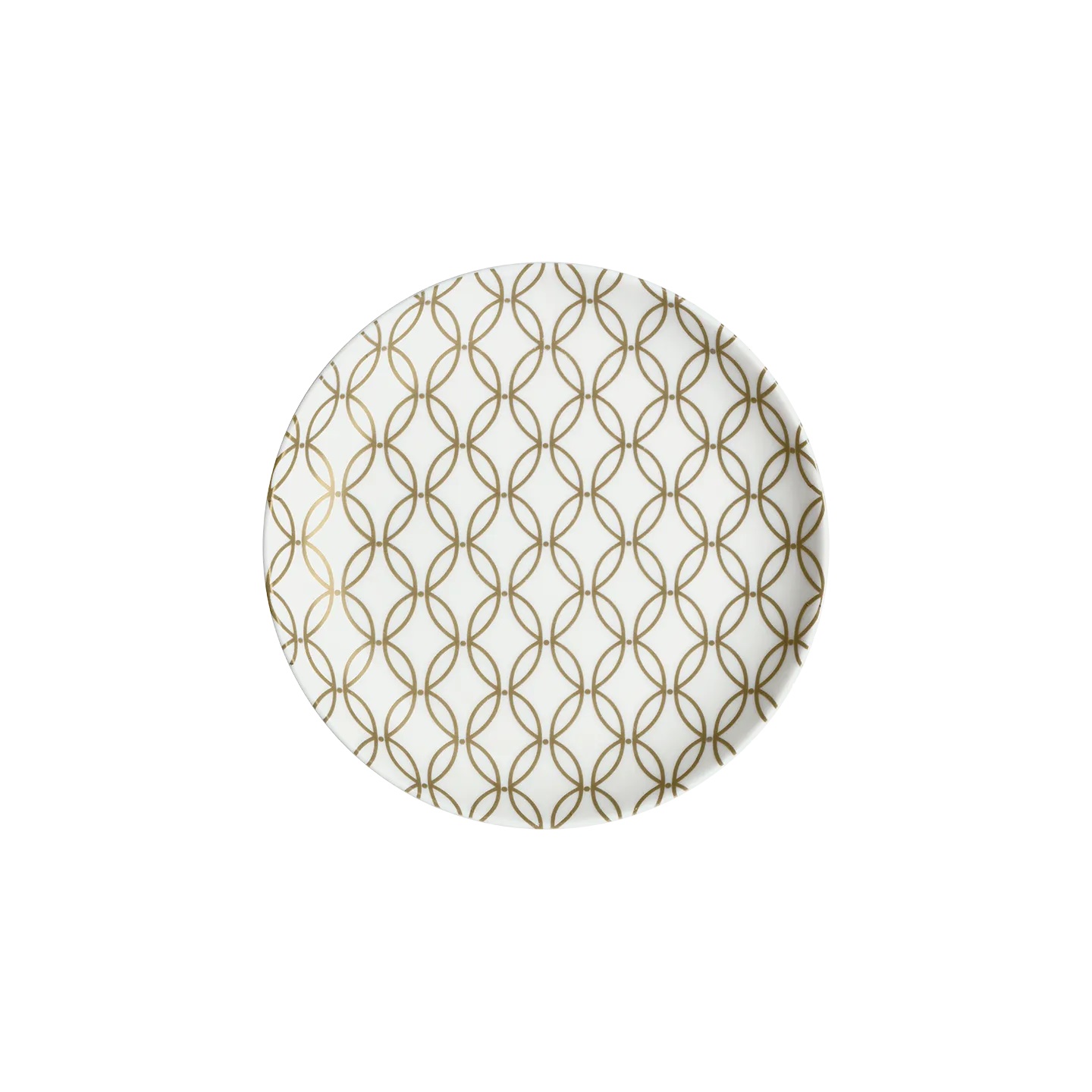 457010203 Porcelain Modern Deco Gold Accent Small Plate - Image 1