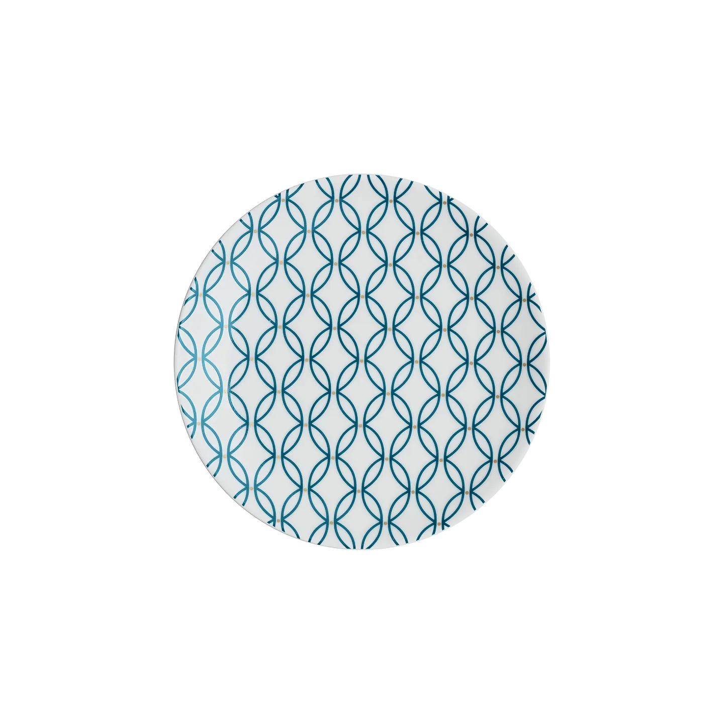 457010403 Denby Modern Deco Blue Accent Small Porcelain Plate - Image 1