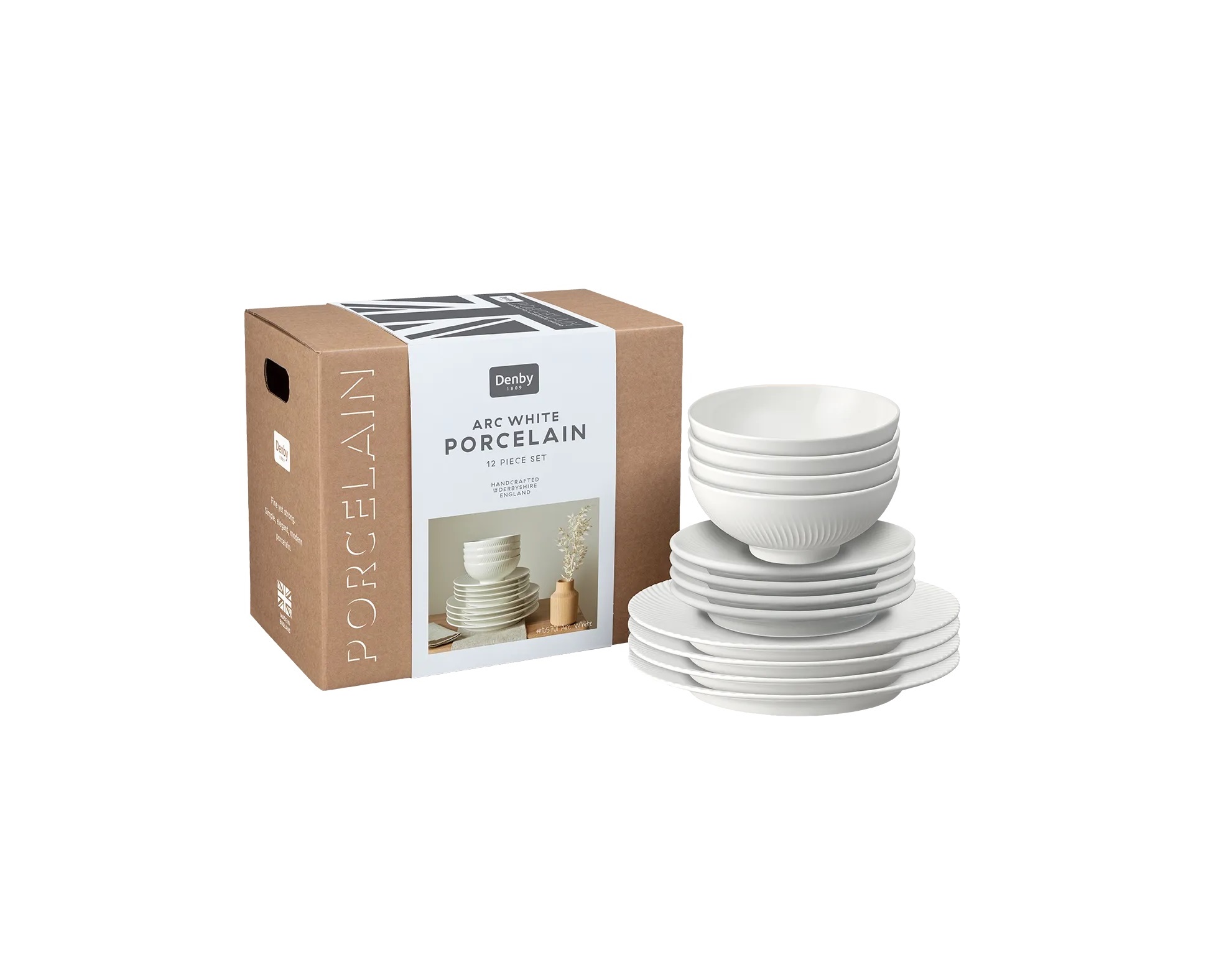 459040958 Greenwich Porcelain Dinner Set (12 Pieces) - Image 1