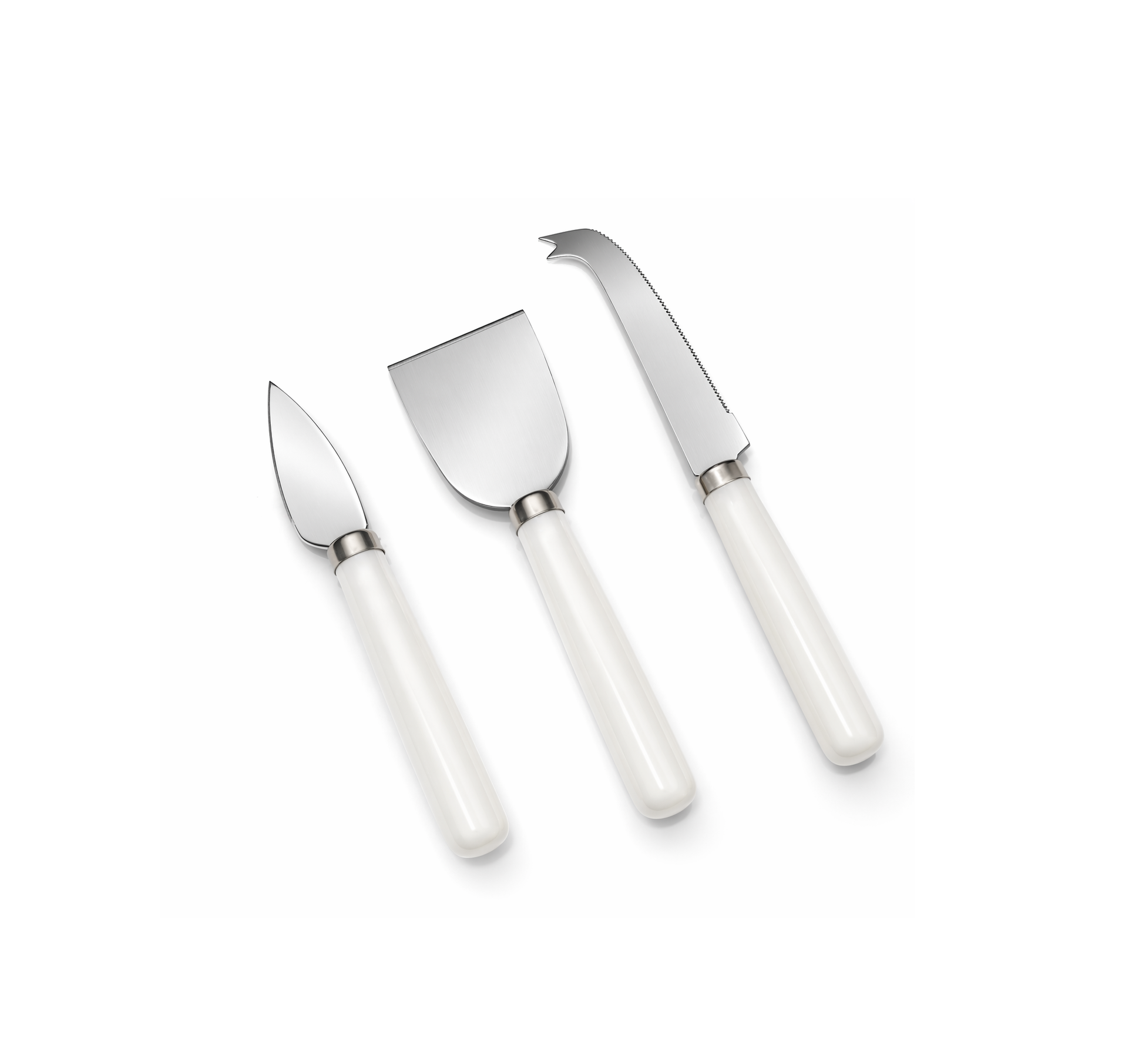 5055106669397 Rossetti Fuji White Marble Cheese Knives Set 3Pc - Image 1