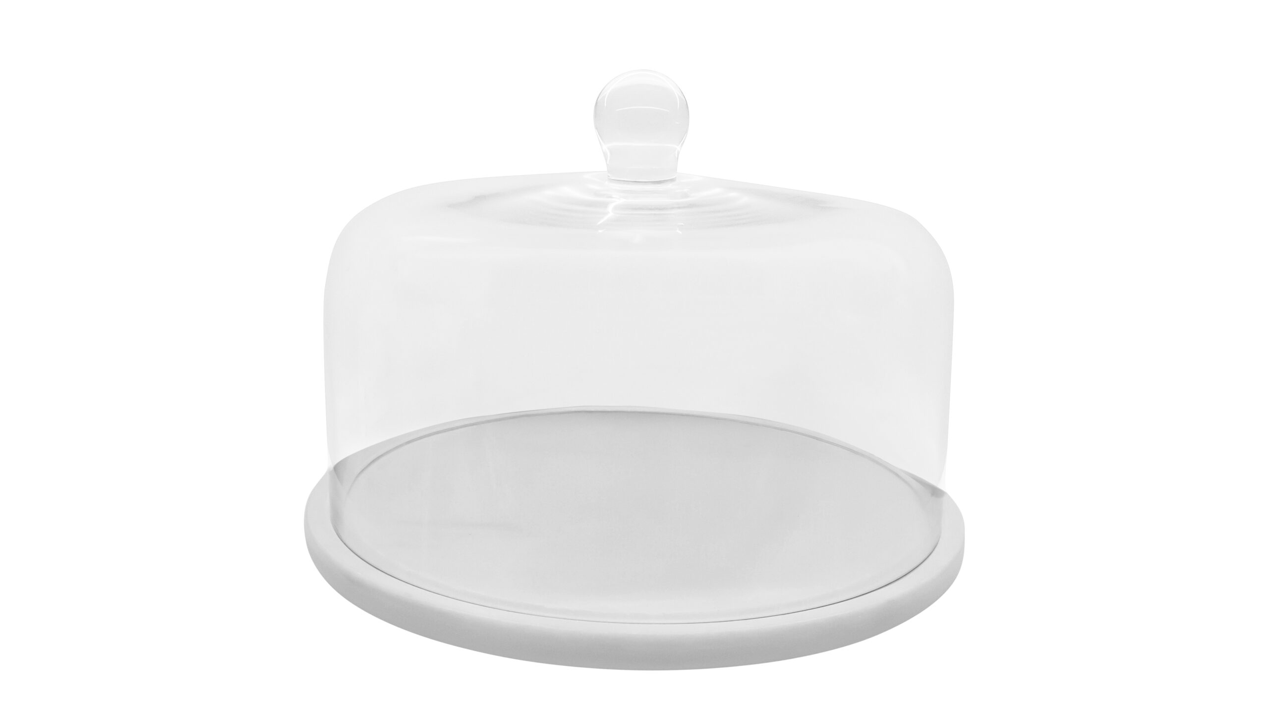 6928 Rossetti Fuji White Marble Cake Dome (28x18cm) - Image 1