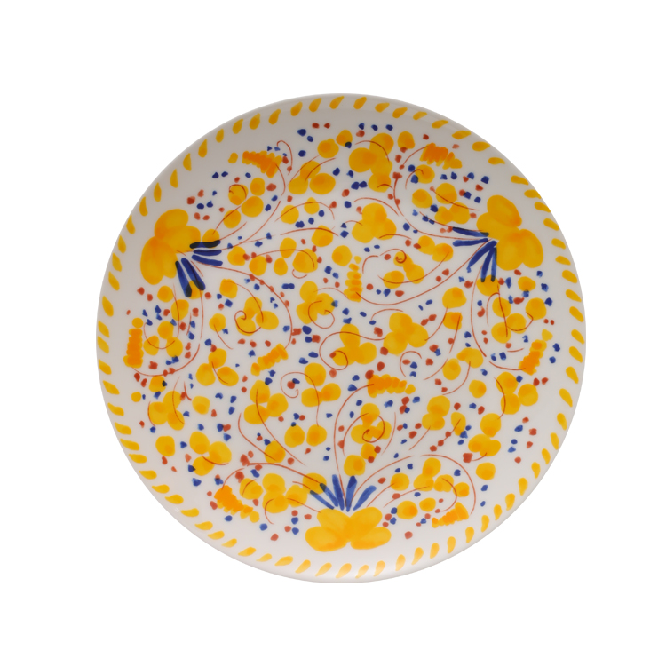 C140-1 Rossetti Primerose Yellow Large Ceramic Dinner Plate (30cm) - Image 1