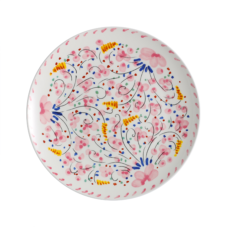 C141-1 Rossetti Primerose Pink Large Ceramic Dinner Plate (12 Inch) - Image 1