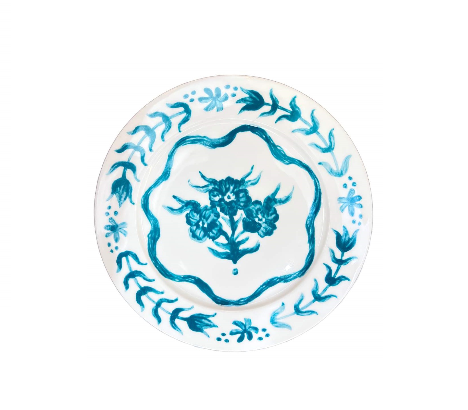 C145-2 Rossetti Palais Dusultan Green Ceramic Dinner Plate (10.5 Inch) - Image 1