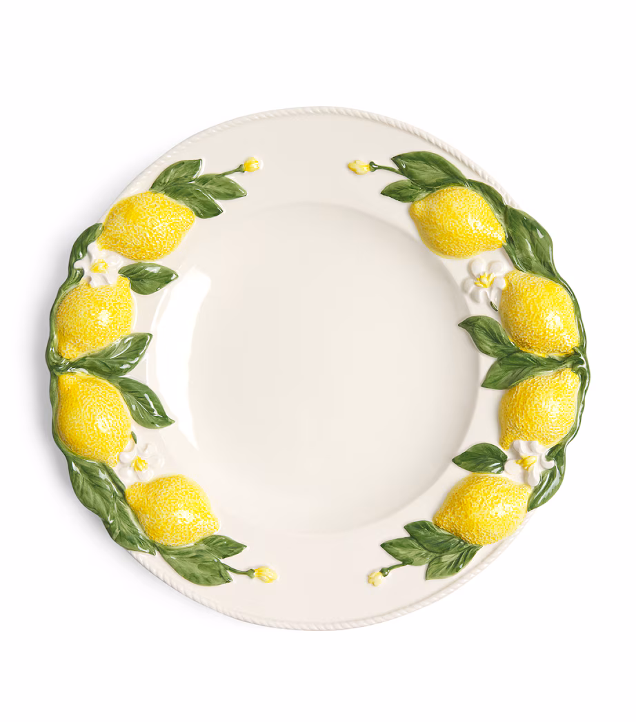 Les Ottoman Lemon Dinner Plate Lemon Collection Ceramic Dinner Plate (36cm) - Image 1