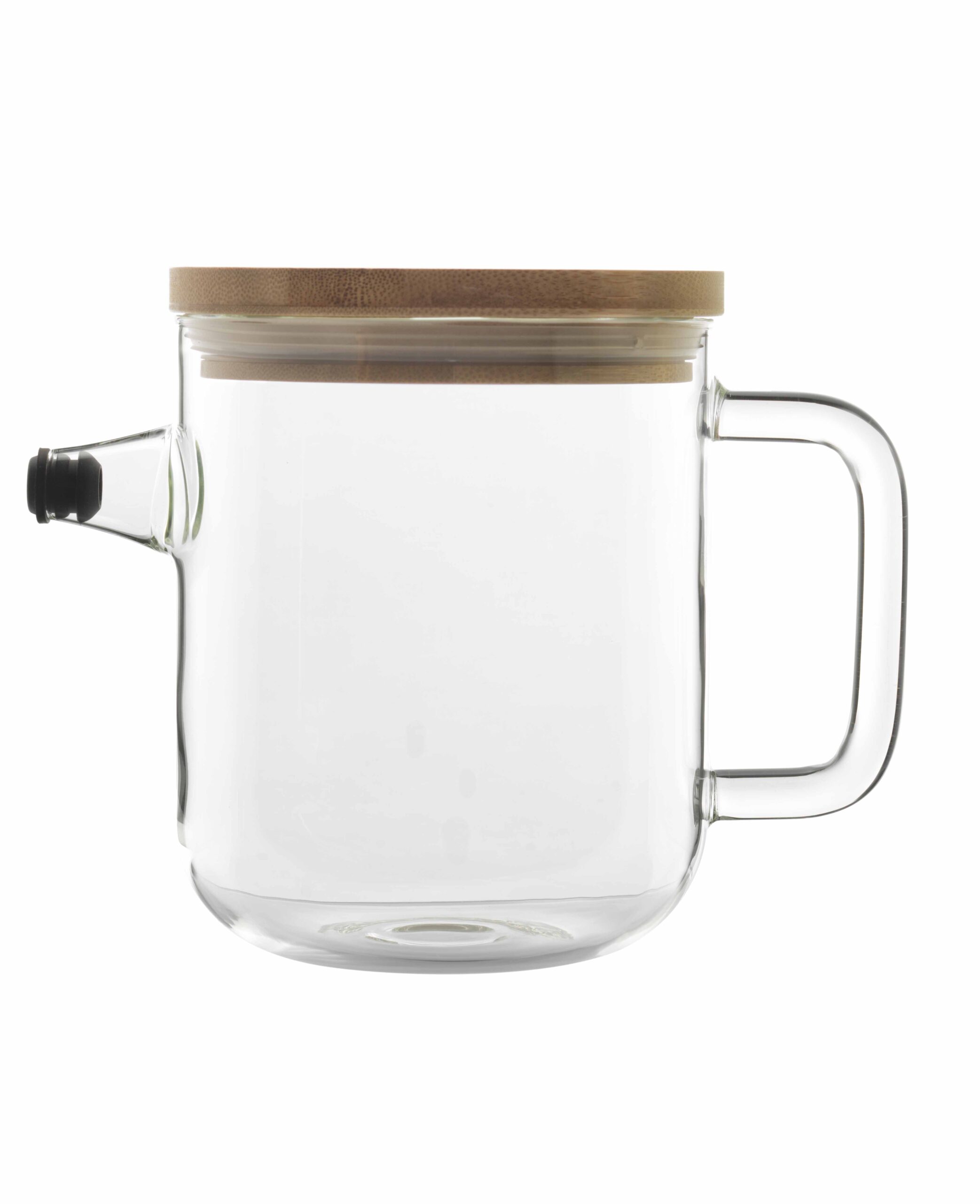 MainDocument 1738856 Luigi Glass Teapot with Bamboo Lid & Anti-Drip System - Image 1