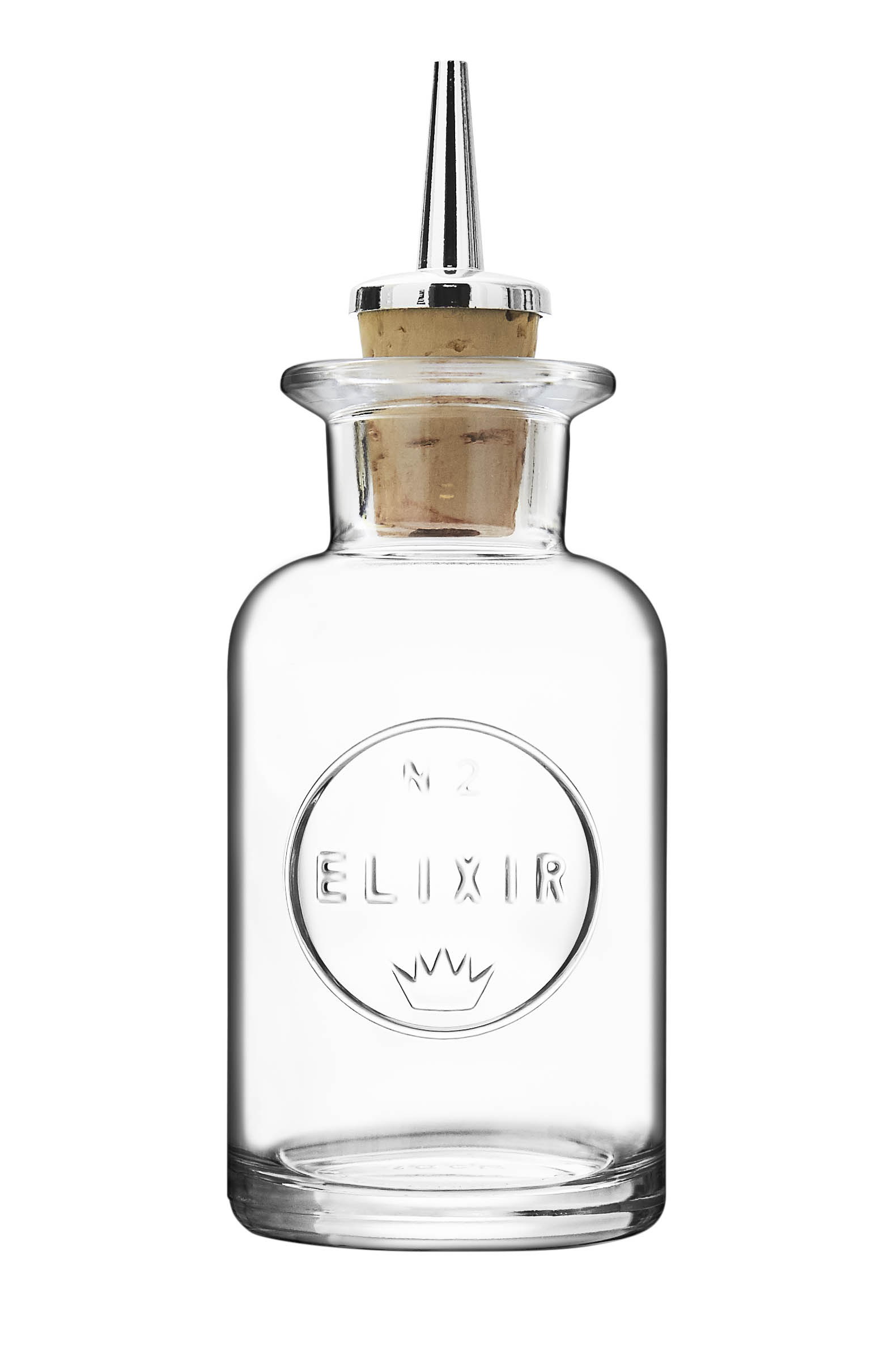 MainDocument 1894925 Luigi Round Glass Bottle Bitters Dispenser - Image 1