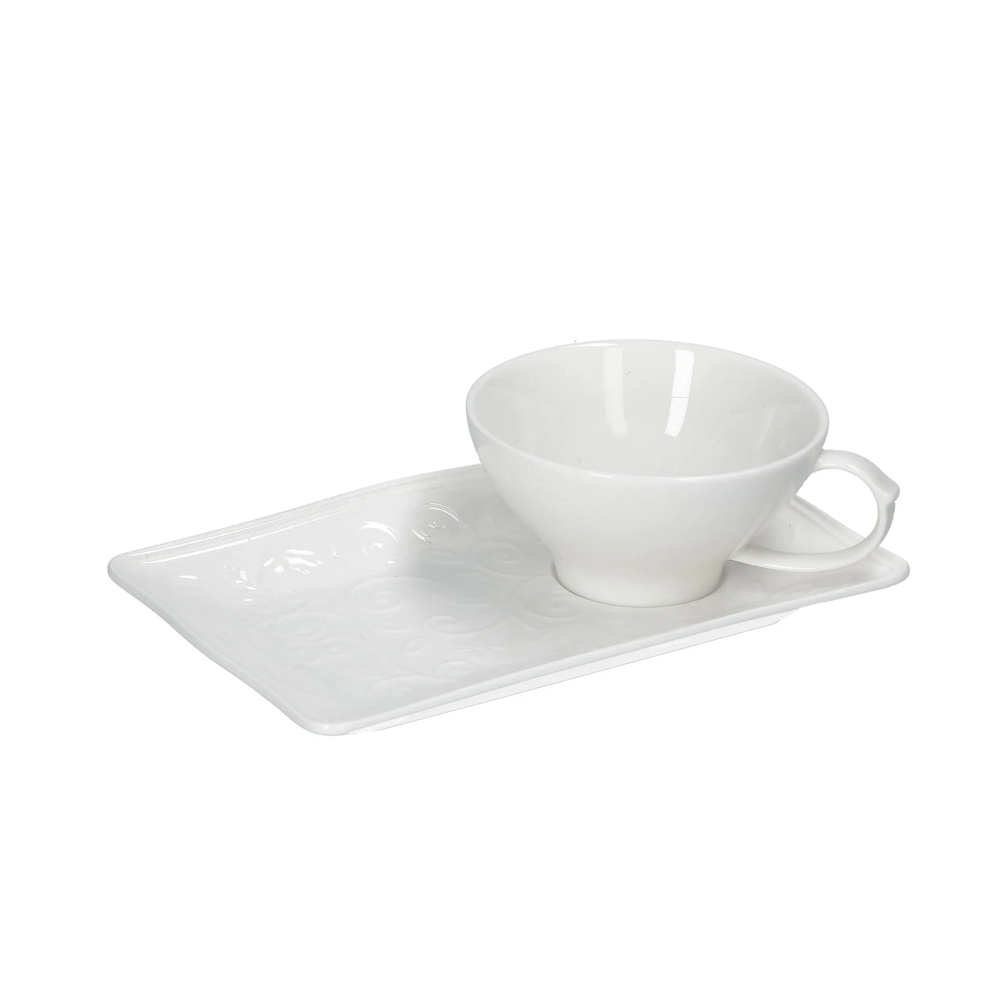 P003800016 Florentina Tea Cup & Plate 180ml - Image 1