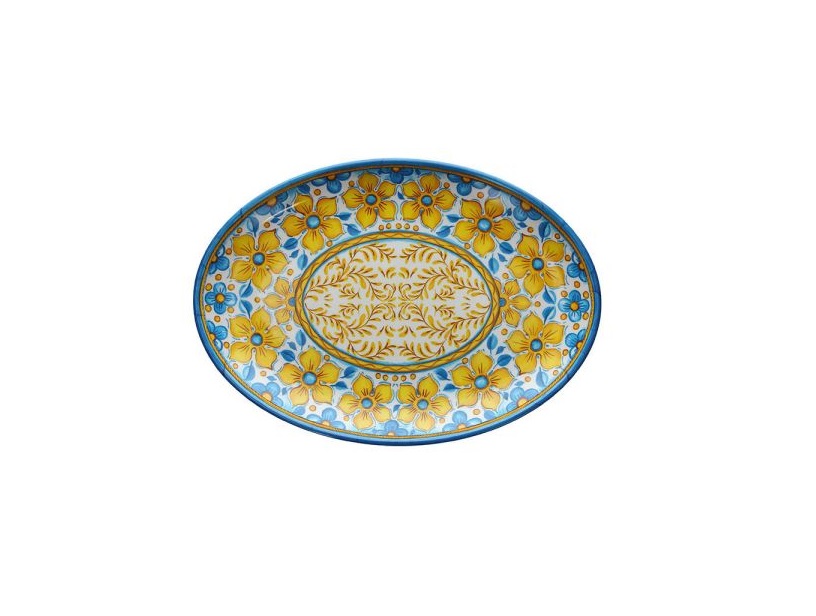 S0934H4NARC Narciso Oval Melamine Plate Tray (35.5x25.5cm) - Image 1